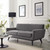Engage Channel Tufted Performance Velvet Loveseat, Velvet, Grey Gray, 21168