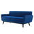 Engage Channel Tufted Performance Velvet Loveseat, Velvet, Blue Navy, 21169