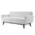 Engage Channel Tufted Fabric Loveseat, Fabric, White, 21179