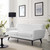 Engage Channel Tufted Fabric Loveseat, Fabric, White, 21179