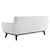 Engage Channel Tufted Fabric Loveseat, Fabric, White, 21179