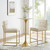 Privy Counter Stool Upholstered Fabric Set of 2, Fabric, Metal Steel, Gold Beige, 21227