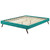 Loryn Full Fabric Bed Frame with Round Splayed Legs, Fabric, Teal Blue, 21258