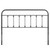 Sage Queen Metal Headboard, Metal, Grey Gray, 21351