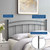 Abigail Twin Metal Headboard, Metal, Grey Gray, 21359