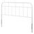 Alessia King Metal Headboard, Metal, White, 21388