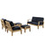 Marina 5 Piece Sofa Set in Natural Navy