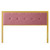 Teagan Tufted King Performance Velvet Headboard, Velvet, Metal Steel, Gold Pink, 21443