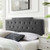 Juliet Tufted Full/Queen Performance Velvet Headboard, Velvet, Dark Grey Gray, 21468