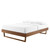 Billie Twin Wood Platform Bed Frame, Wood, Brown Walnut, 21565