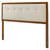 Draper Tufted Full Fabric and Wood Headboard, Wood, Fabric, Brown Walnut Beige, 21609