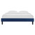 Reign King Performance Velvet Platform Bed Frame, Velvet, Blue Navy, 21723