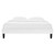 Reign King Performance Velvet Platform Bed Frame, Velvet, White, 21726