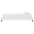 Harlow Full Performance Velvet Platform Bed Frame, Velvet, White, 21742