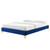 Sutton Queen Performance Velvet Bed Frame, Velvet, Blue Navy, 21763