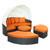 Quest Canopy Daybed in Espresso Orange