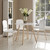 Track Circular Dining Table in White EEI-1055-WHI