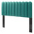 Delilah Performance Velvet King/California King Headboard, Velvet, Teal Blue, 21957