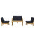 Marina 5 Piece Sofa Set in Natural Navy EEI-1477-NAT-NAV-SET