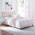 Celine Channel Tufted Performance Velvet Queen Bed, Velvet, Pink, 22014