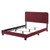 Celine Channel Tufted Performance Velvet Full Bed, Velvet, Red, 22021