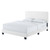 Celine Channel Tufted Performance Velvet Full Bed, Velvet, White, 22025