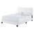 Celine Channel Tufted Performance Velvet King Platform Bed, Velvet, White, 22043