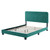 Celine Channel Tufted Performance Velvet Full Platform Bed, Velvet, Teal Blue, 22060