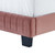 Celine Channel Tufted Performance Velvet Twin Platform Bed, Velvet, Pink, 22062