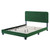 Celine Channel Tufted Performance Velvet Twin Platform Bed, Velvet, Green, 22063