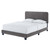 Celine Channel Tufted Performance Velvet Twin Platform Bed, Velvet, Grey Gray, 22064
