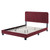 Celine Channel Tufted Performance Velvet Twin Platform Bed, Velvet, Red, 22066