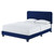 Celine Channel Tufted Performance Velvet Twin Platform Bed, Velvet, Blue Navy, 22067
