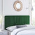 Milenna Channel Tufted Performance Velvet Full/Queen Headboard, Velvet, Green, 22080