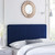 Milenna Channel Tufted Performance Velvet Full/Queen Headboard, Velvet, Blue Navy, 22083