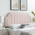 Alyona Channel Tufted Performance Velvet Full/Queen Headboard, Velvet, Pink, 22135