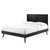 Marlee Queen Wood Platform Bed With Splayed Legs, Wood, Black, 22236