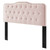 Sophia Tufted Performance Velvet Full/Queen Headboard, Velvet, Pink, 22276