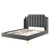 Daniella Performance Velvet Queen Platform Bed, Velvet, Grey Gray, 22289