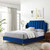 Daniella Performance Velvet Queen Platform Bed, Velvet, Blue Navy, 22291
