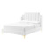 Daniella Performance Velvet Queen Platform Bed, Velvet, White, 22293