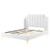 Daniella Performance Velvet Queen Platform Bed, Velvet, White, 22293