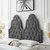 Augustine Tufted Performance Velvet Twin Headboard, Velvet, Dark Grey Gray, 22294