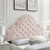 Diana Tufted Performance Velvet Full/Queen Headboard, Velvet, Pink, 22331