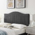 Brielle Channel Tufted Performance Velvet Twin Headboard, Velvet, Dark Grey Gray, 22367