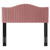 Brielle Channel Tufted Performance Velvet Full/Queen Headboard, Velvet, Pink, 22373
