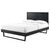 Alana Full Wood Platform Bed With Angular Frame, Wood, Black, 22395