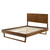 Alana Full Wood Platform Bed With Angular Frame, Wood, Brown Walnut, 22397