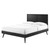 Alana King Wood Platform Bed With Splayed Legs, Wood, Black, 22407