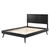 Alana King Wood Platform Bed With Splayed Legs, Wood, Black, 22407